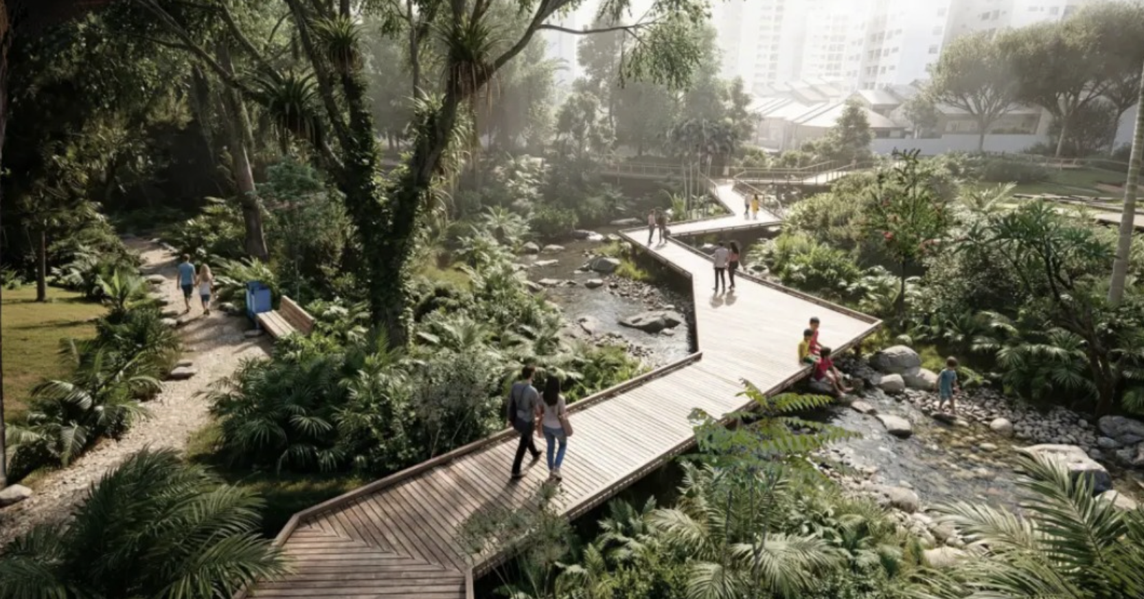Futuro parque do Bixiga Perspectiva virtual do futuro Parque do Bixiga, em São Paulo. Foto: Prefeitura de SP/Divulgação