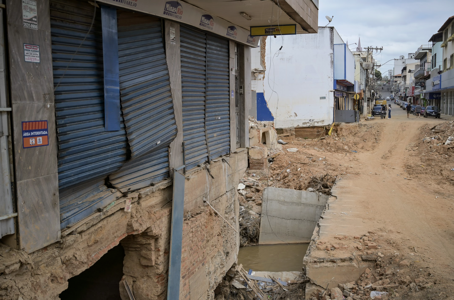 Comercio atingido Loja destruída pela enchente próximo à Avenida Beira Rio. Foto Washington Alves/Light Press