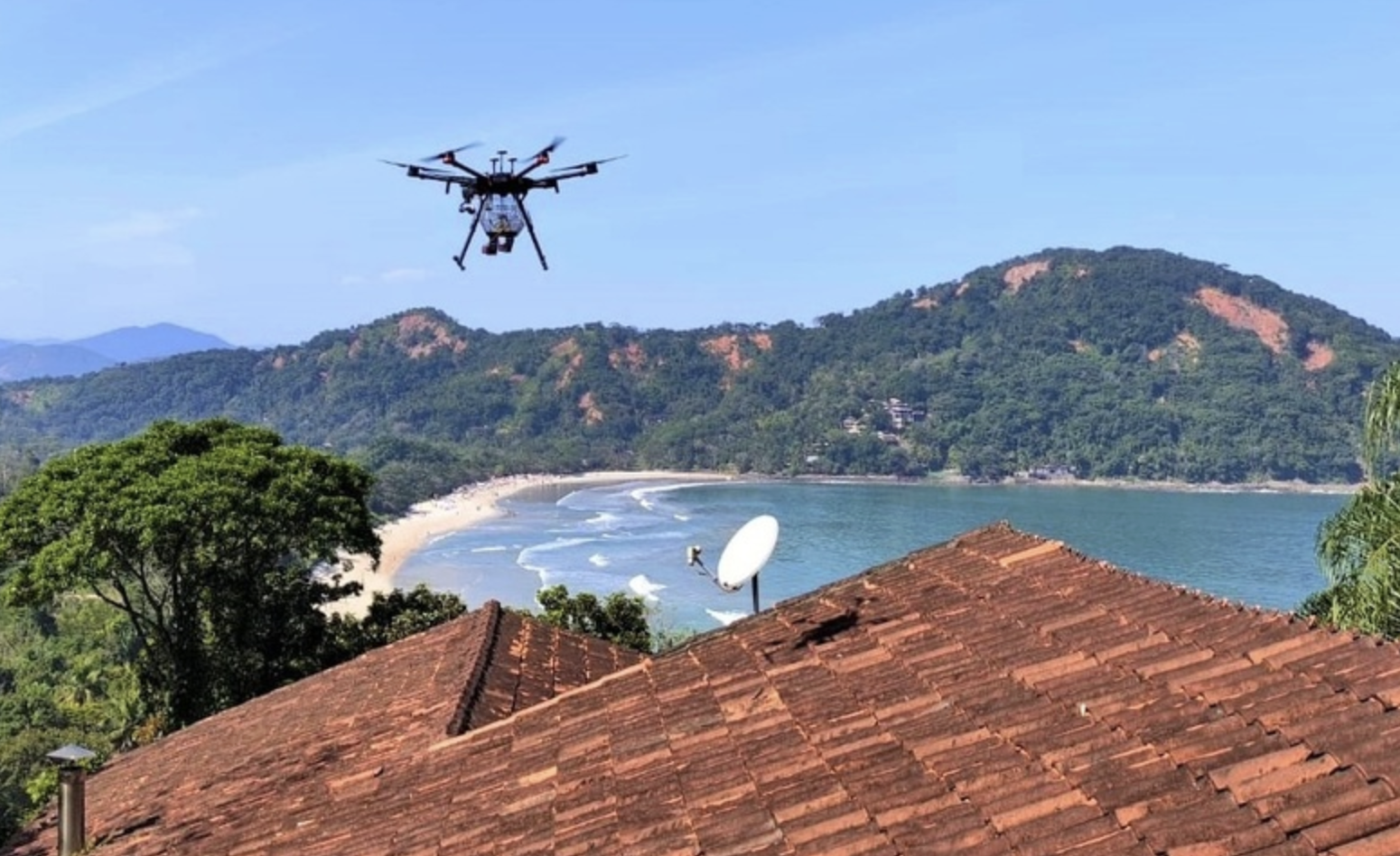 Drones jogaram 134 milhões de sementes em encostas. Foto Instituto Conservação Costeira