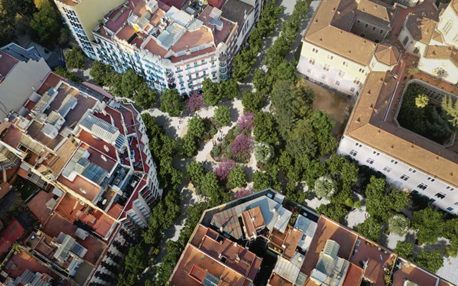 Vista de uma das áreas do projeto. Imagem: BIMSA / Ajuntament de Barcelona.