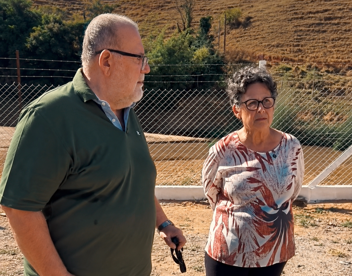 Pedro Molinas e Alejandra, sócios da Acquatool, que vai projetar barragem. Foto: Reprodução