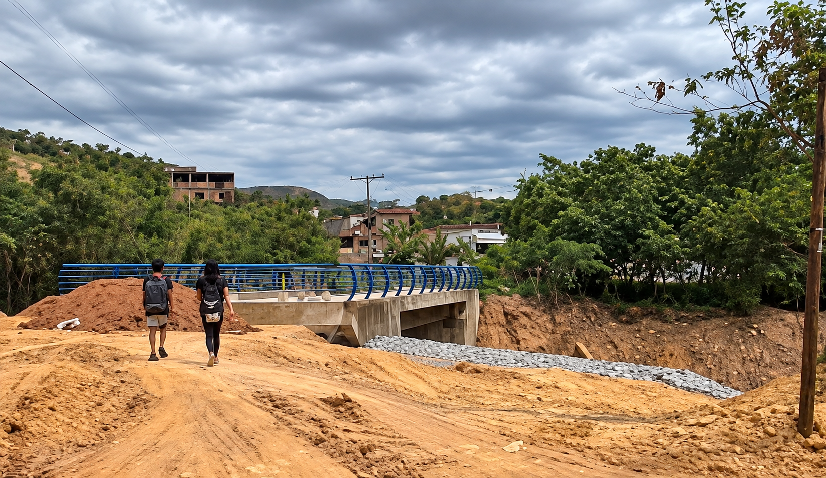 Ponte interditada desde a enchente de fevereiro foi liberada antes do término das obras